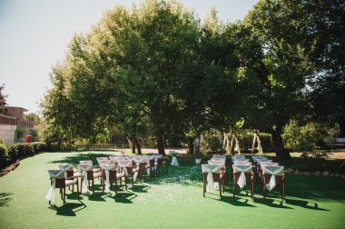 Güzel bahçe düğün töreni