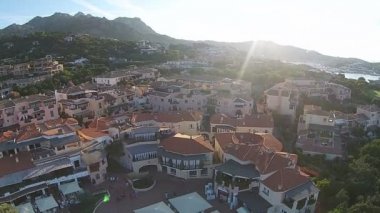 Akdeniz evleri Sardunya, olbia. Havadan görünümü