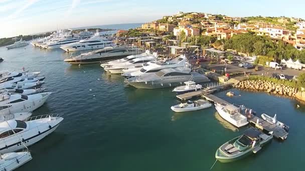 Italia. Vista aerea sopra il porto, Sardegna, Italia — Video Stock