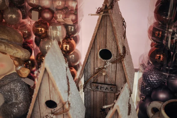 Jouet Village de Noël avec figurines et maisons — Photo