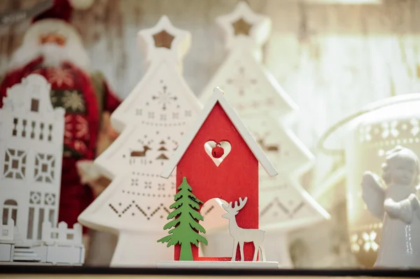 クリスマスの木製飾り - 鹿家 — ストック写真