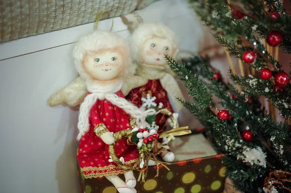 2 クリスマス天使 dools 装飾 — ストック写真