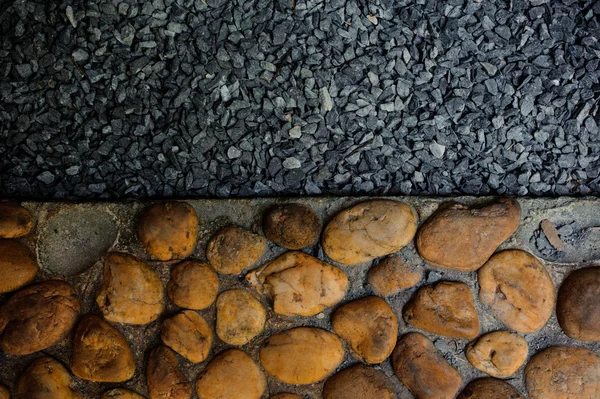 Decorative floor pattern of sand and small gravel stones, texture abstract background — Stock Photo, Image