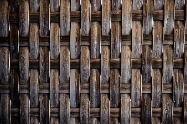 Textura de madeira escura do rattan com padrões naturais — Fotografia de Stock