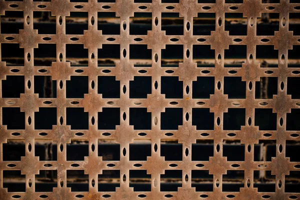 Metallo reticolo decorativo struttura esterna — Foto Stock