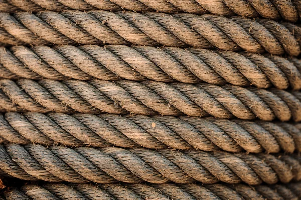 Perfect yellow rough rope texture — Stock Photo, Image