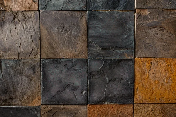 Sfondo di piastrelle in pietra nera e marrone — Foto Stock
