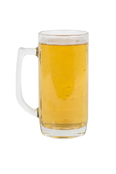 Vaso de cerveza aislado sobre fondo blanco — Foto de Stock