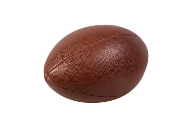 Beyaz arka planda izole edilmiş Amerikan futbol topu