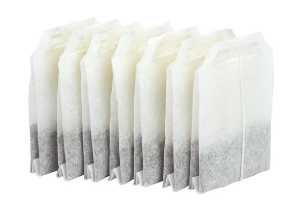 Чайні пакети ізольовані на білому — стокове фото