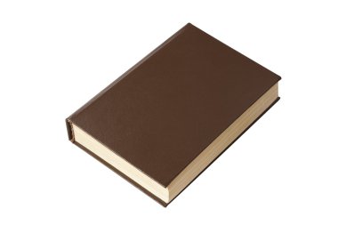 beyaz izole kahverengi kitap