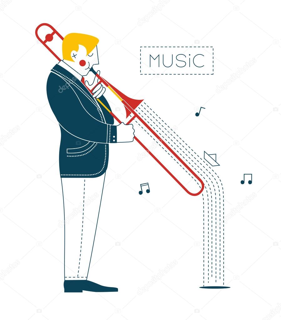 Man playing trombone