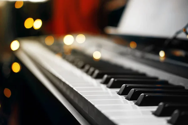 Клавиши Фортепиано Заднем Плане — стоковое фото