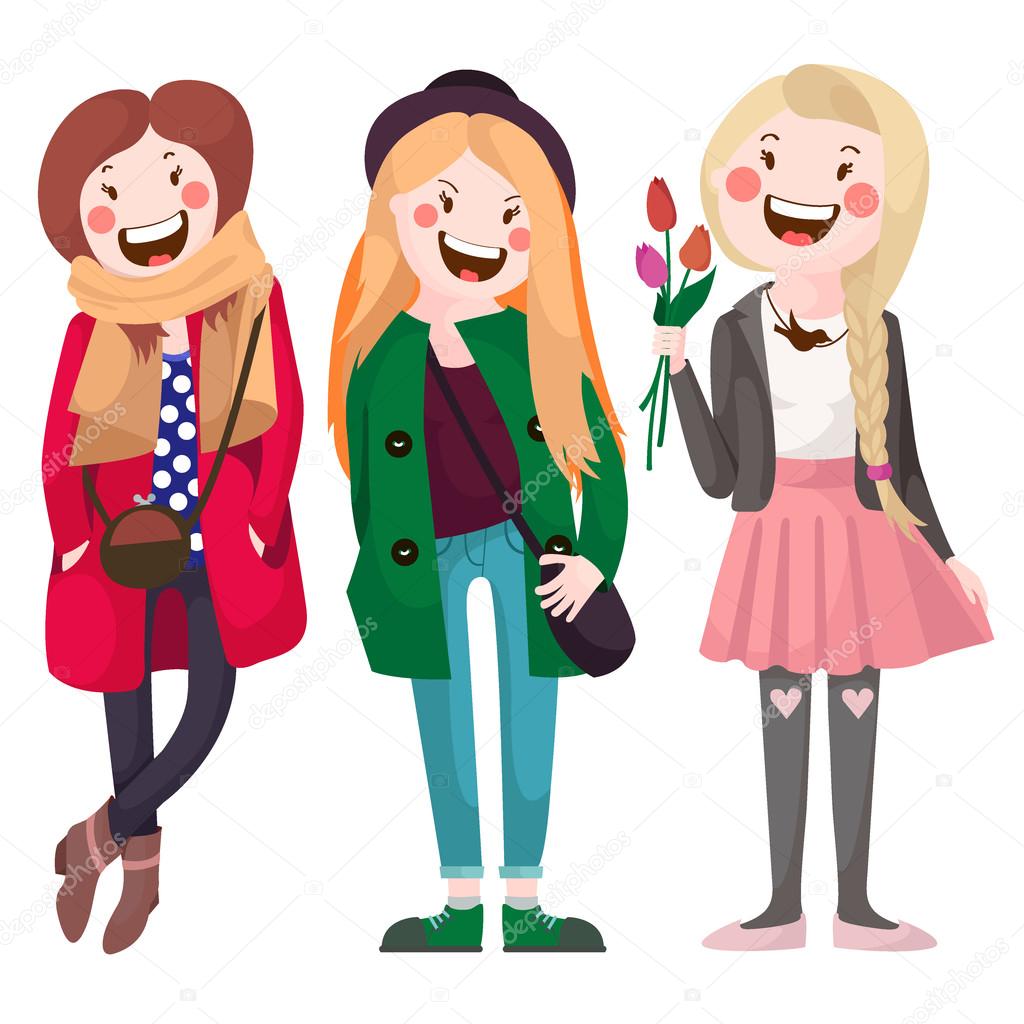 Fashion girls , stylish clothes , vessennie images , vector graphics Stock Vector Image by ©irkast #100346766 Fashion girls , stylish clothes , vessennie images , vector graphics Stock Vector Image by ©irkast #100346766