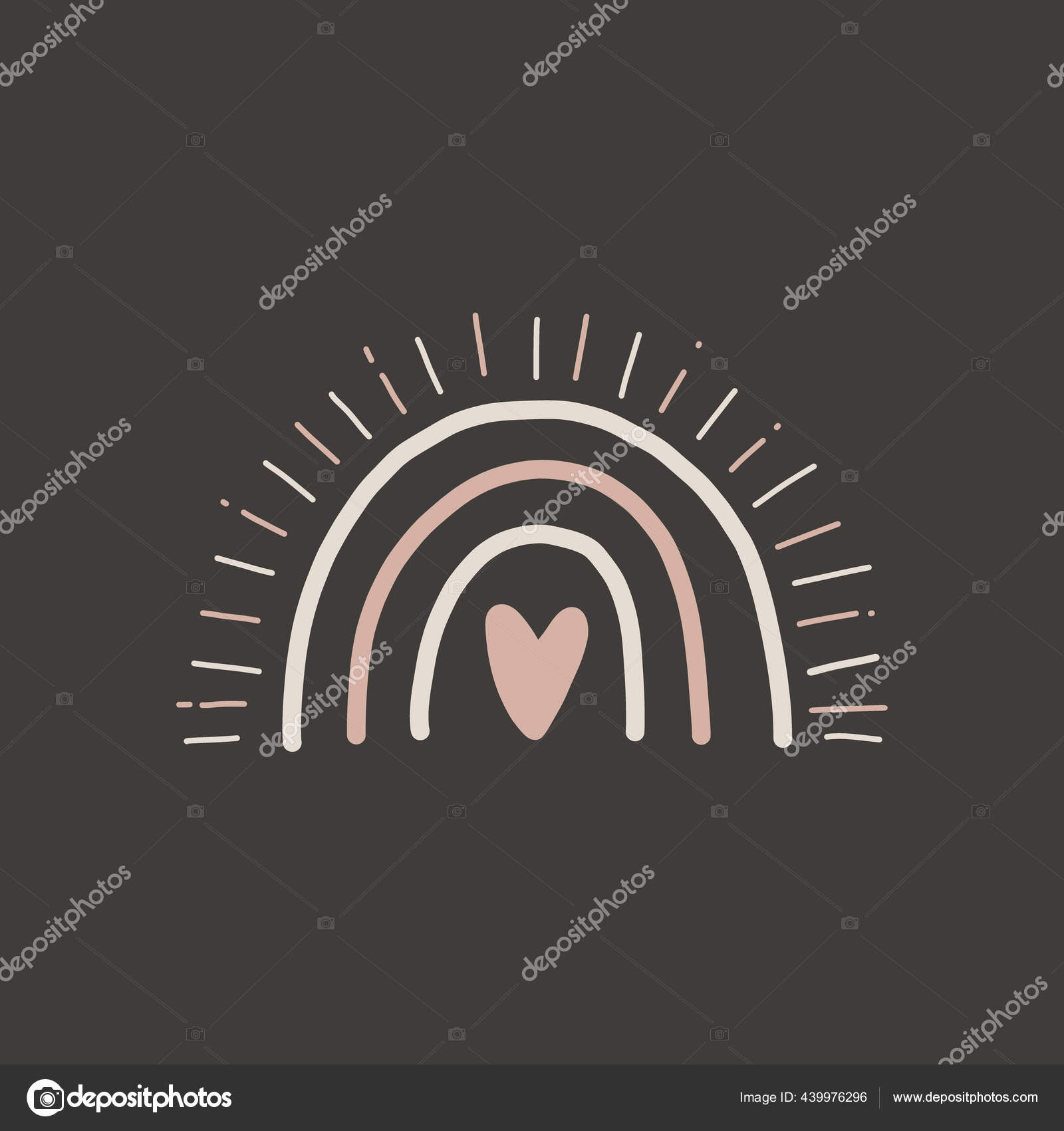 Jolie Illustration Soleil Lune Espace Monde Des Enfants Imprimer Affiche Image Vectorielle Par Irkast C Illustration