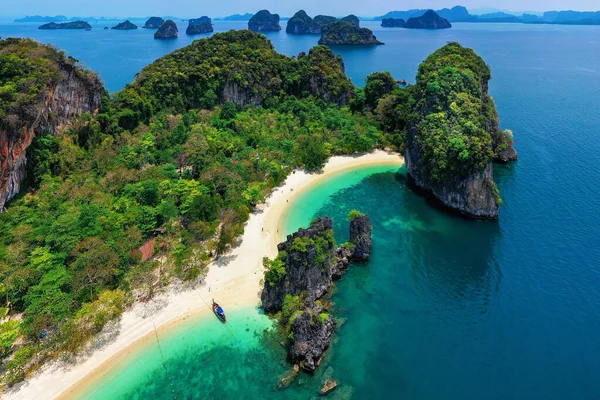 Letecký Pohled Ostrov Koh Hong Krabi Thajsko — Stock fotografie