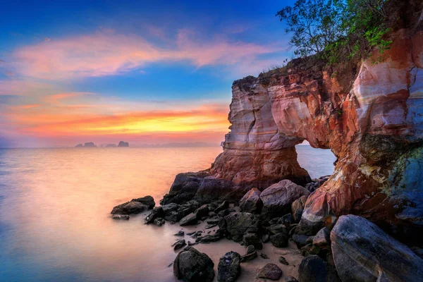 Laem Jamuk Khwai Eller Buffalo Nose Cape Vid Solnedgången Krabi — Stockfoto