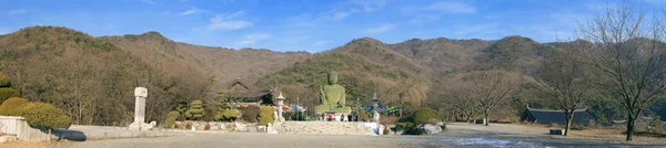 A béke Buddha szobor panoráma — Stock Fotó
