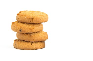 Beyaz arkaplanda izole edilmiş çerezler.