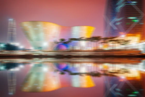 Cidade da Coreia à noite com movimento de borrão . — Fotografia de Stock