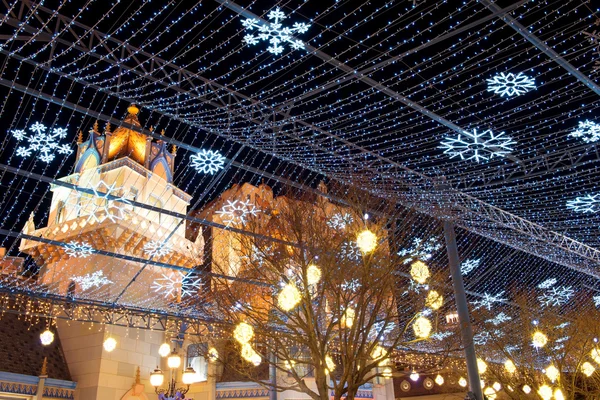 Seoul, Korea - December 21,2014: julgran lampor på ninght i Everland. — Stockfoto
