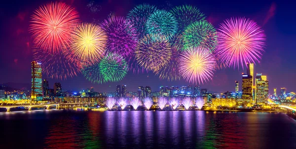 Feuerwerk in Korea. — Stockfoto