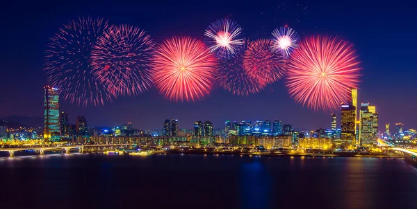 Feuerwerk in Korea. — Stockfoto