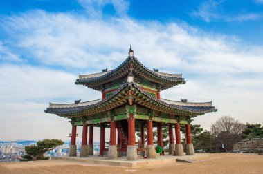 Hwaseong fortress in Suwon,Famous in Korea. clipart