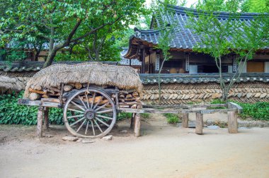 Folk Village,Traditional Korean style architecture in Suwon,Korea. clipart