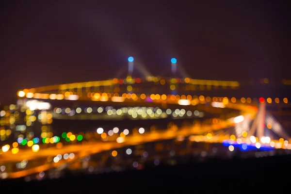 Soft blurred bokeh of incheon bridge background. — Stock Photo, Image