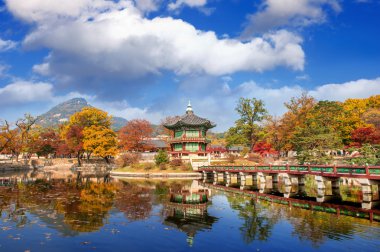 Gyeongbokgung Sarayı Güz, Güney Kore.