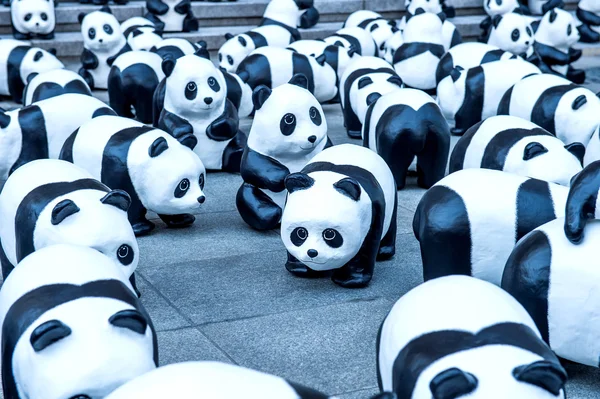 Panda skulpturer hand göra. — Stockfoto