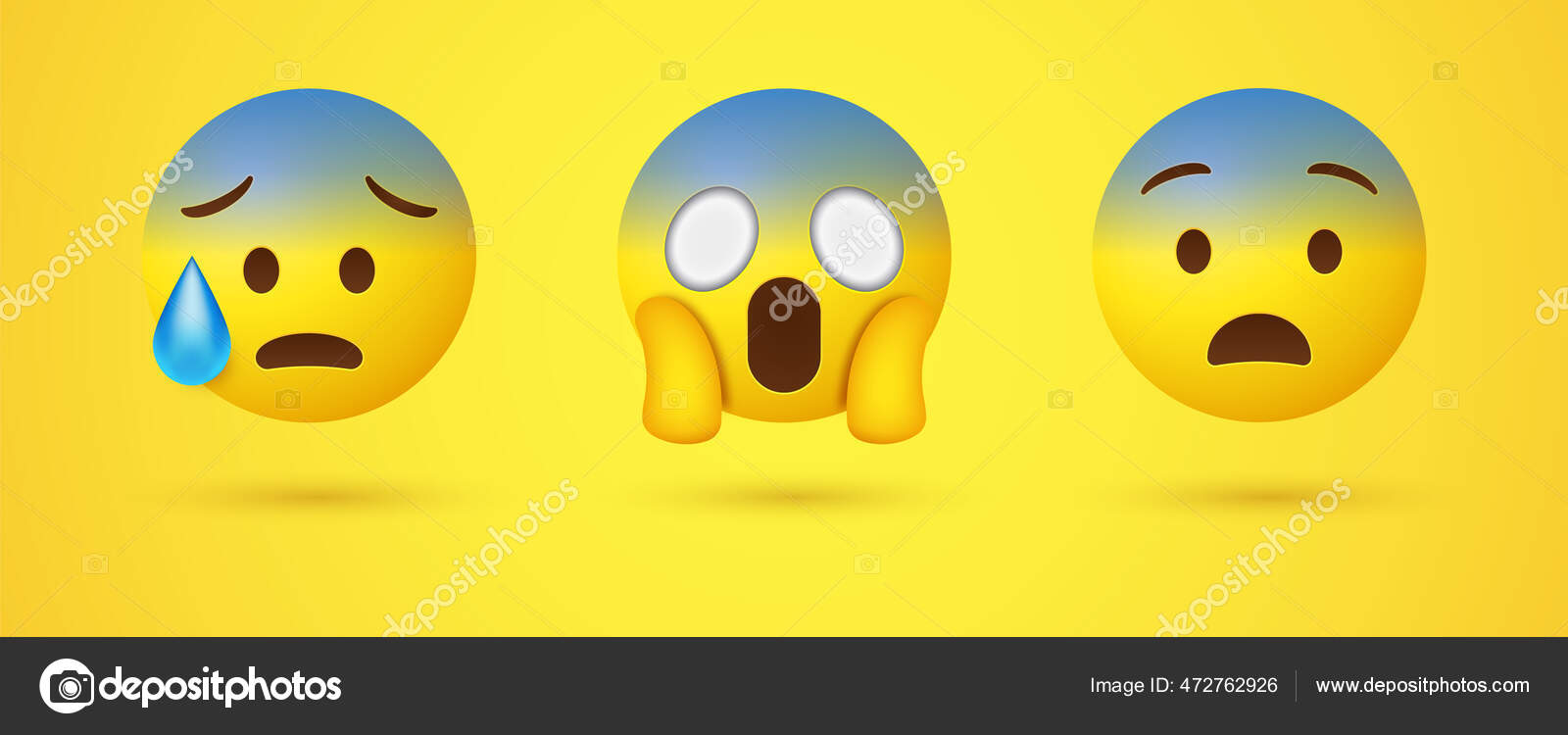 Emoji Face Screaming Fear Shocked Emoticon Holding Head Fearful Emoji Stock  Vector by ©abdlsmd 472762926