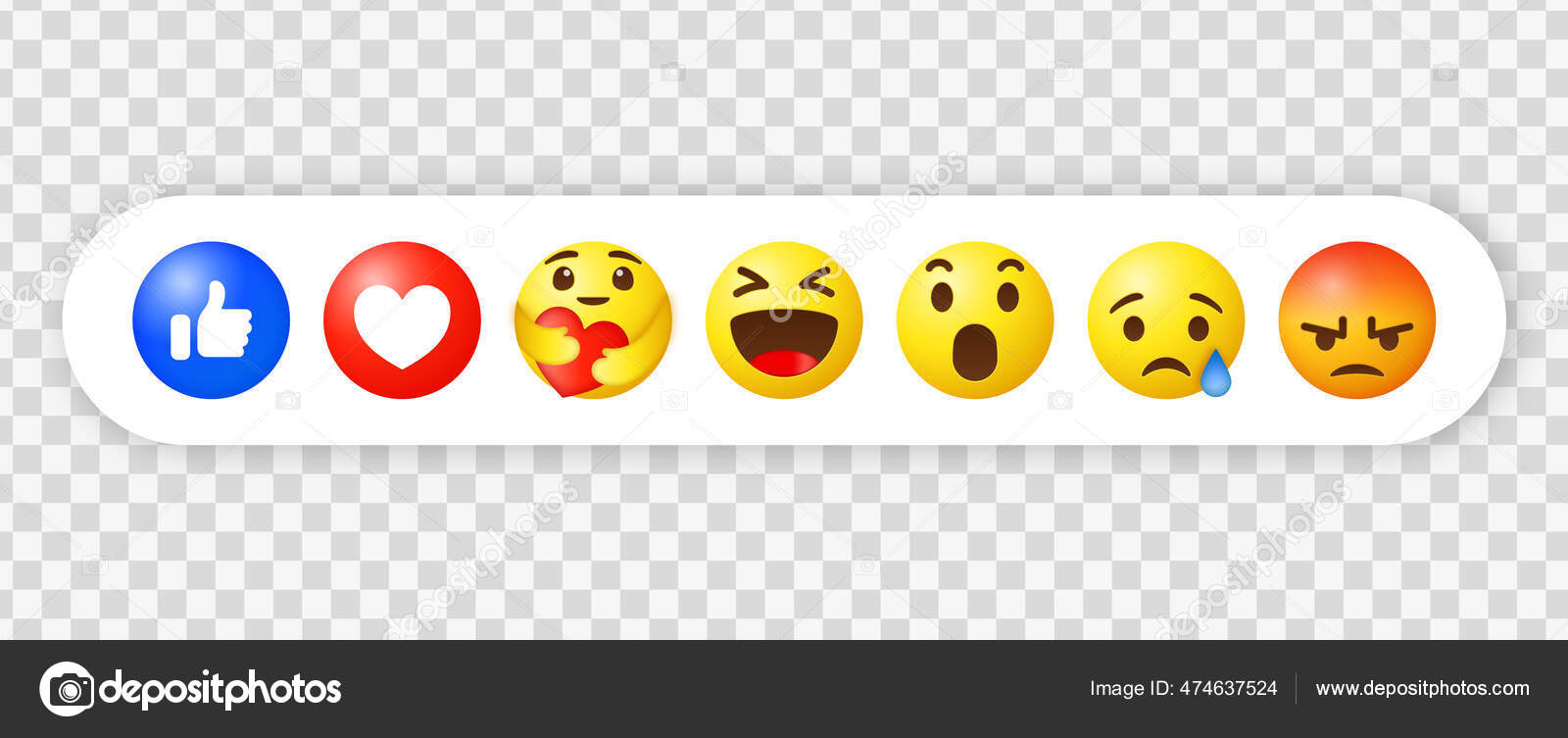 Emoji triste 3d nas mídias sociais do facebook