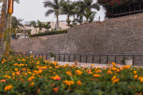 Muralla Park Ancient Wall Historical Meaning Openly Space Lima Downntown — 图库照片