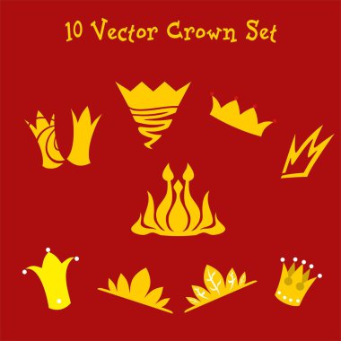 10 vektör Crown Set