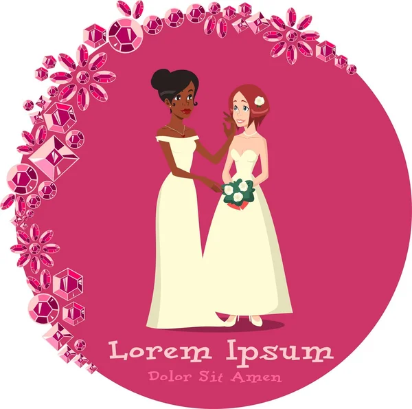 Hand Drawn Vector Stock Abstract Graphic Flat Illustration With Wedding Couple Isolated On