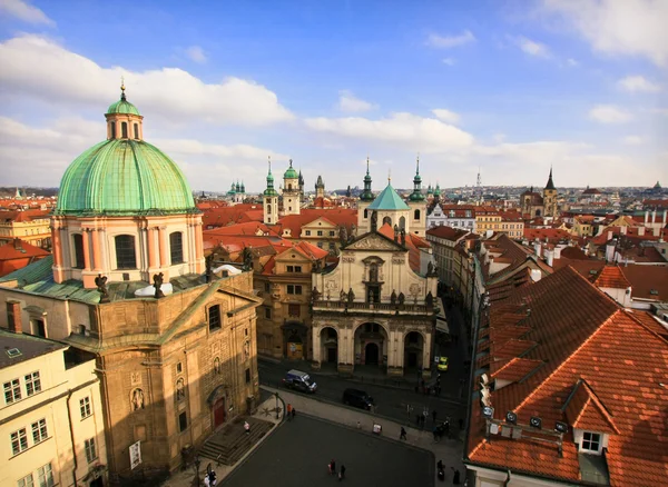 Вид з даху в Празі — стокове фото