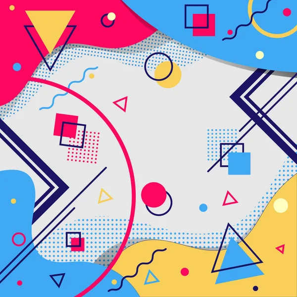 Modern Memphis geçmişi, her amaç için harika bir tasarım. Vektör illüstrasyonu