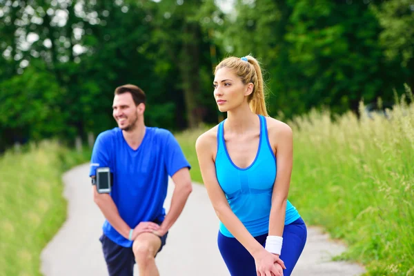 Young health couple — Stock Photo, Image