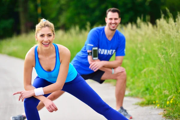 Young health couple — Stock Photo, Image