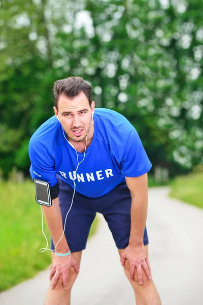 Retrato de Jogger masculino em pé — Fotografia de Stock