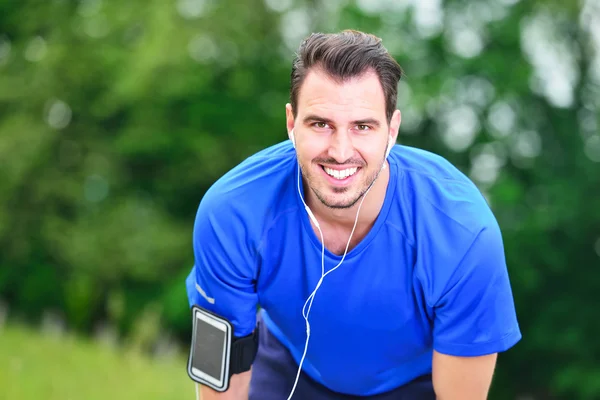 Portrait Of Male Jogger Standing — Stock Photo, Image