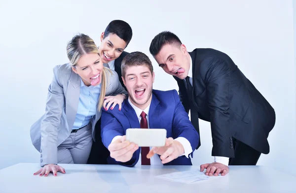 Felices compañeros de trabajo hace uno mismo-ie . — Foto de Stock