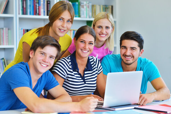 Happy Group Of Young Students