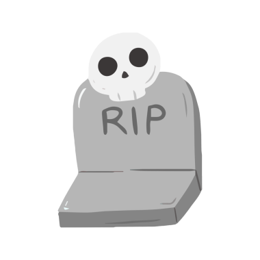 Skull ve RIP Metinleriyle Cadılar Bayramı Tombstone Mezar Taşı