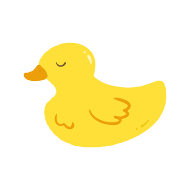 Şirin Sarı Lastik Ördek Çizimi, El Çizimi Banyo Zamanı Oyuncağı