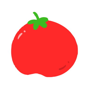 El yapımı Kırmızı Domates Çizimi, Minimalist Taze Sebze İklimi