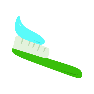 El yapımı diş fırçası, Yapıştırıcı İllüstrasyon, Minimalist Diş Hijyeni