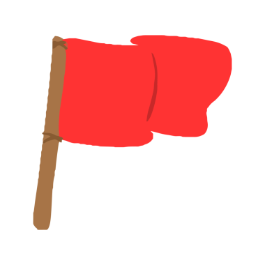 Basit El Çekimi Kırmızı Bayrak